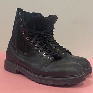 Diesel Black Leather Men's Boots